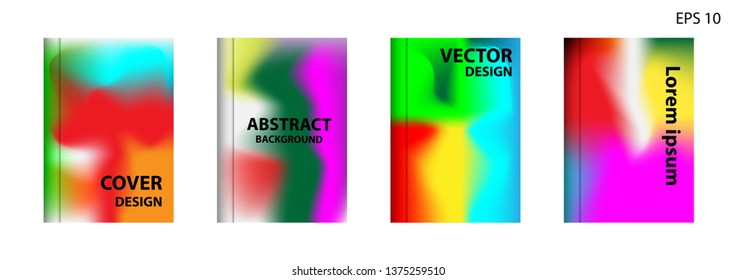 Gradient mesh abstract background. Blurred bright colors mesh background. Trendy creative vector. Intense blank Holographic spectrum gradient for cover - Vector 