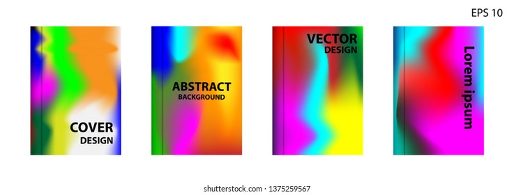 Gradient mesh abstract background. Blurred bright colors mesh background. Trendy creative vector. Intense blank Holographic spectrum gradient for cover - Vector 