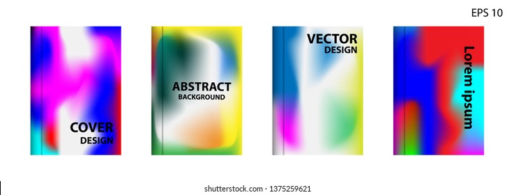 Gradient mesh abstract background. Blurred bright colors mesh background. Trendy creative vector. Intense blank Holographic spectrum gradient for cover - Vector 