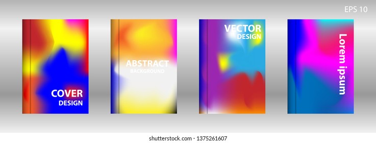 Gradient mesh abstract background. Blurred bright colors mesh background. Trendy creative vector. Intense blank Holographic spectrum gradient for cover - Vector 