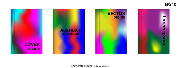 Gradient mesh abstract background. Blurred bright colors mesh background. Trendy creative vector. Intense blank Holographic spectrum gradient for cover - Vector 