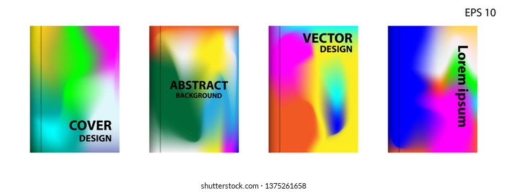 Gradient mesh abstract background. Blurred bright colors mesh background. Trendy creative vector. Intense blank Holographic spectrum gradient for cover - Vector 