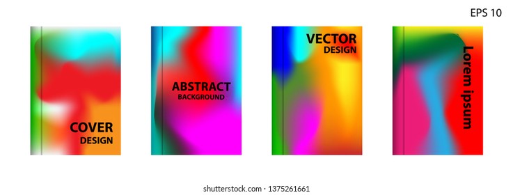 Gradient mesh abstract background. Blurred bright colors mesh background. Trendy creative vector. Intense blank Holographic spectrum gradient for cover - Vector 