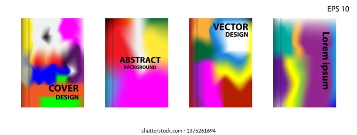 Gradient mesh abstract background. Blurred bright colors mesh background. Trendy creative vector. Intense blank Holographic spectrum gradient for cover - Vector 