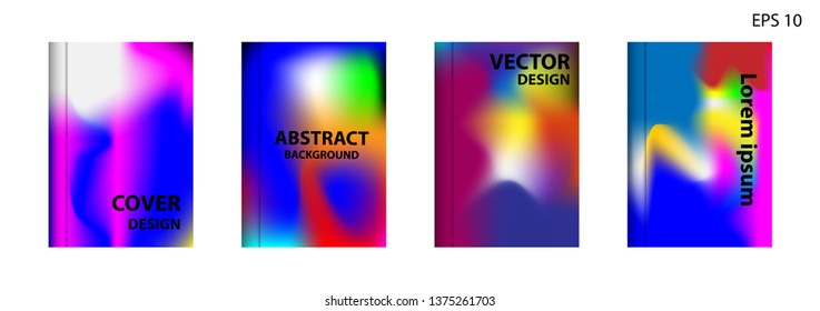 Gradient mesh abstract background. Blurred bright colors mesh background. Trendy creative vector. Intense blank Holographic spectrum gradient for cover - Vector 
