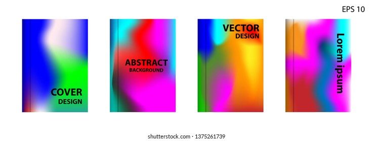 Gradient mesh abstract background. Blurred bright colors mesh background. Trendy creative vector. Intense blank Holographic spectrum gradient for cover - Vector 