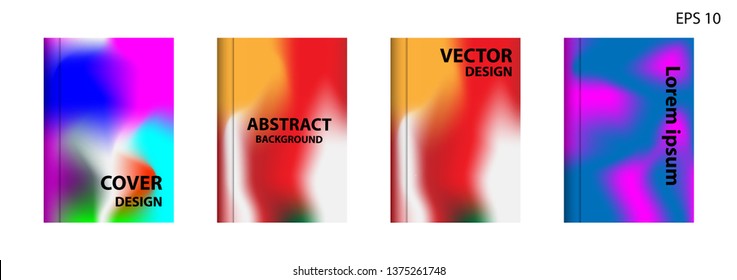 Gradient mesh abstract background. Blurred bright colors mesh background. Trendy creative vector. Intense blank Holographic spectrum gradient for cover - Vector 