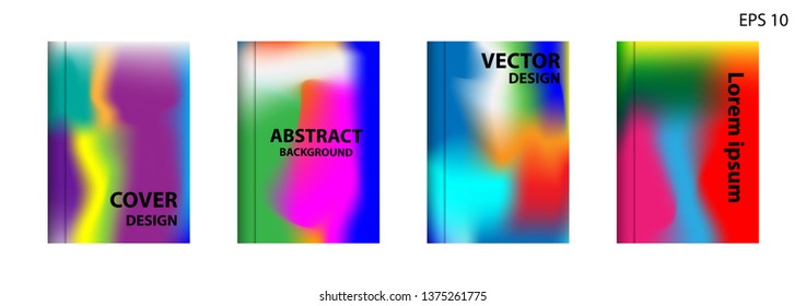 Gradient mesh abstract background. Blurred bright colors mesh background. Trendy creative vector. Intense blank Holographic spectrum gradient for cover - Vector 