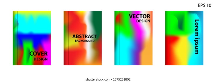 Gradient mesh abstract background. Blurred bright colors mesh background. Trendy creative vector. Intense blank Holographic spectrum gradient for cover - Vector 