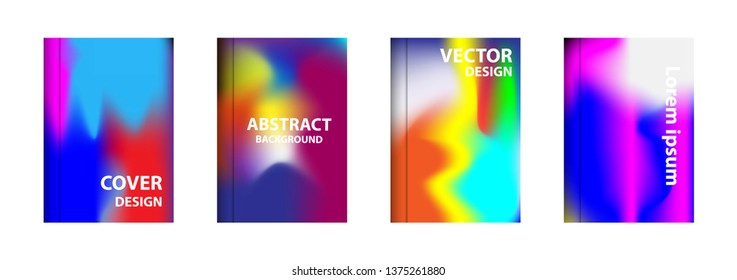 Gradient mesh abstract background. Blurred bright colors mesh background. Trendy creative vector. Intense blank Holographic spectrum gradient for cover - Vector 