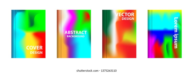 Gradient mesh abstract background. Blurred bright colors mesh background. Trendy creative vector. Intense blank Holographic spectrum gradient for cover - Vector 