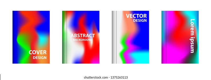 Gradient mesh abstract background. Blurred bright colors mesh background. Trendy creative vector. Intense blank Holographic spectrum gradient for cover - Vector 