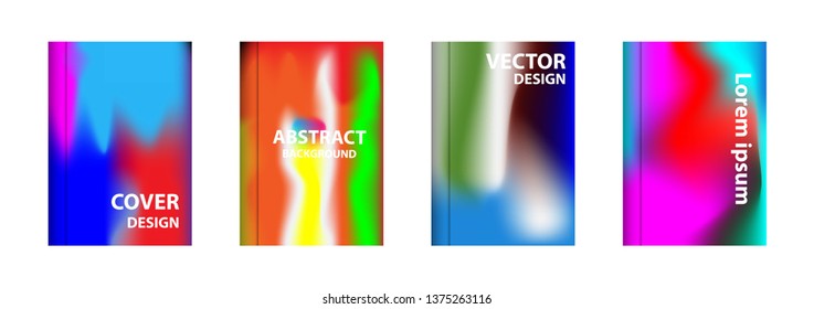 Gradient mesh abstract background. Blurred bright colors mesh background. Trendy creative vector. Intense blank Holographic spectrum gradient for cover - Vector 