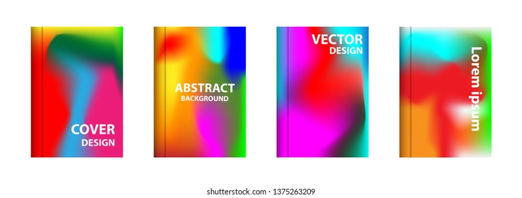 Gradient mesh abstract background. Blurred bright colors mesh background. Trendy creative vector. Intense blank Holographic spectrum gradient for cover - Vector 