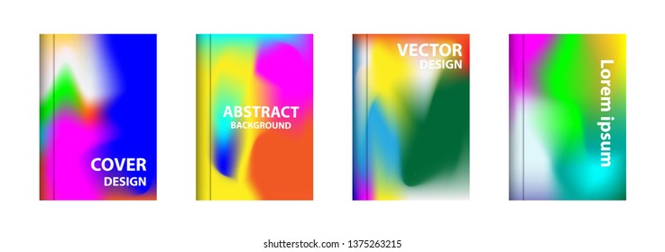 Gradient mesh abstract background. Blurred bright colors mesh background. Trendy creative vector. Intense blank Holographic spectrum gradient for cover - Vector 