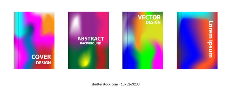 Gradient mesh abstract background. Blurred bright colors mesh background. Trendy creative vector. Intense blank Holographic spectrum gradient for cover - Vector 