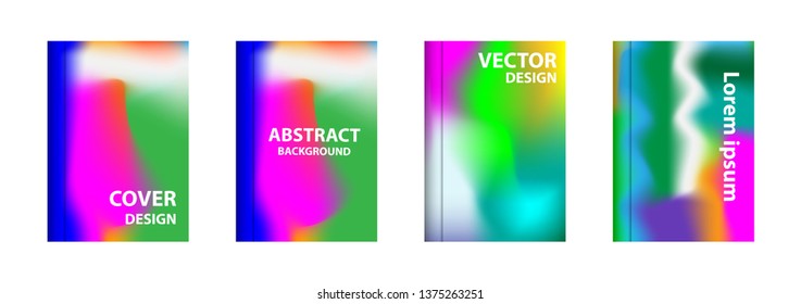 Gradient mesh abstract background. Blurred bright colors mesh background. Trendy creative vector. Intense blank Holographic spectrum gradient for cover - Vector 