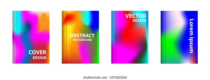 Gradient mesh abstract background. Blurred bright colors mesh background. Trendy creative vector. Intense blank Holographic spectrum gradient for cover - Vector 