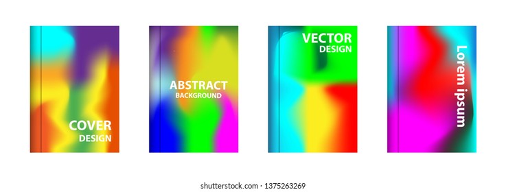 Gradient mesh abstract background. Blurred bright colors mesh background. Trendy creative vector. Intense blank Holographic spectrum gradient for cover - Vector 