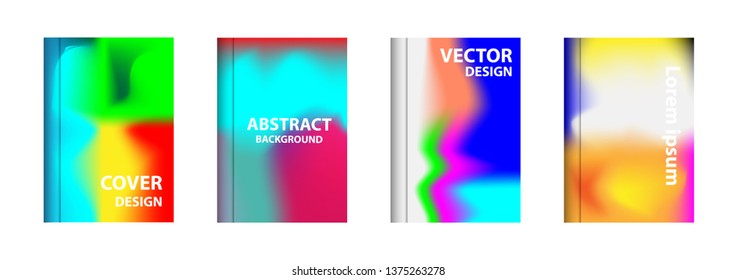Gradient mesh abstract background. Blurred bright colors mesh background. Trendy creative vector. Intense blank Holographic spectrum gradient for cover - Vector 