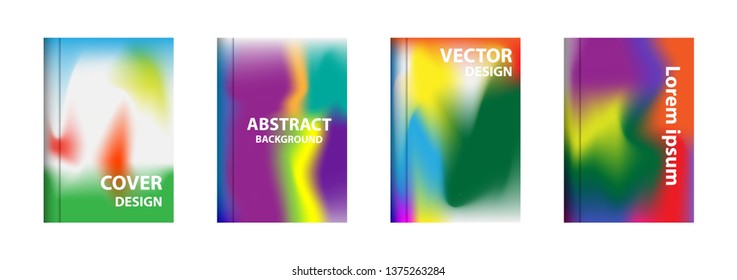 Gradient mesh abstract background. Blurred bright colors mesh background. Trendy creative vector. Intense blank Holographic spectrum gradient for cover - Vector 