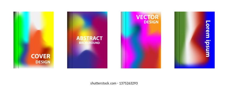 Gradient mesh abstract background. Blurred bright colors mesh background. Trendy creative vector. Intense blank Holographic spectrum gradient for cover - Vector 