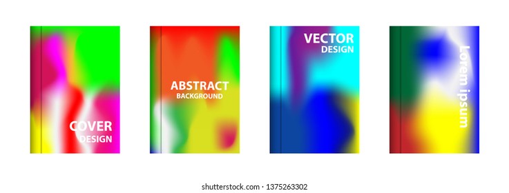 Gradient mesh abstract background. Blurred bright colors mesh background. Trendy creative vector. Intense blank Holographic spectrum gradient for cover - Vector 