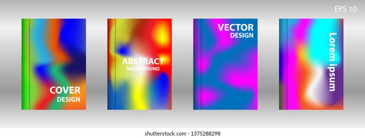 Gradient mesh abstract background. Blurred bright colors mesh background. Trendy creative vector. Intense blank Holographic spectrum gradient for cover - Vector 