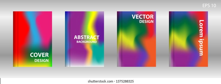 Gradient mesh abstract background. Blurred bright colors mesh background. Trendy creative vector. Intense blank Holographic spectrum gradient for cover - Vector 