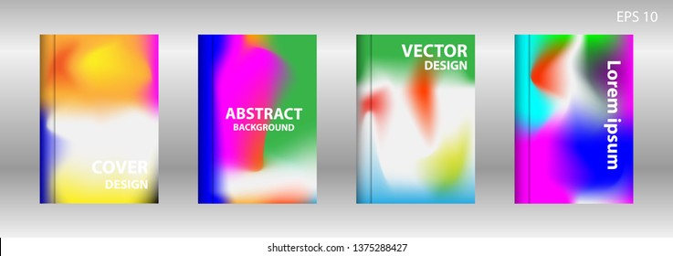 Gradient mesh abstract background. Blurred bright colors mesh background. Trendy creative vector. Intense blank Holographic spectrum gradient for cover - Vector 