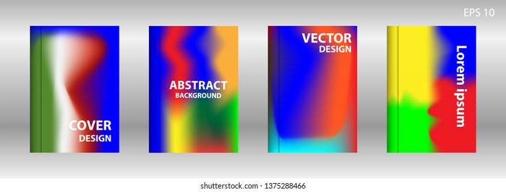 Gradient mesh abstract background. Blurred bright colors mesh background. Trendy creative vector. Intense blank Holographic spectrum gradient for cover - Vector 