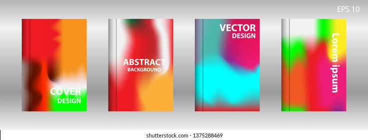 Gradient mesh abstract background. Blurred bright colors mesh background. Trendy creative vector. Intense blank Holographic spectrum gradient for cover - Vector 
