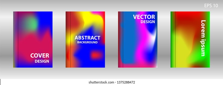 Gradient mesh abstract background. Blurred bright colors mesh background. Trendy creative vector. Intense blank Holographic spectrum gradient for cover - Vector 