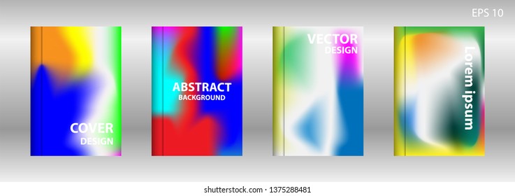 Gradient mesh abstract background. Blurred bright colors mesh background. Trendy creative vector. Intense blank Holographic spectrum gradient for cover - Vector 