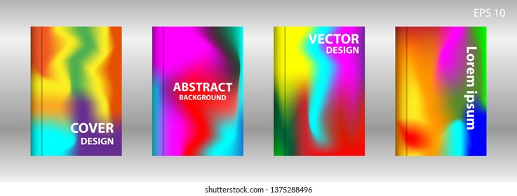 Gradient mesh abstract background. Blurred bright colors mesh background. Trendy creative vector. Intense blank Holographic spectrum gradient for cover - Vector 