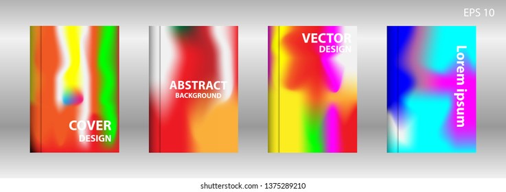 Gradient mesh abstract background. Blurred bright colors mesh background. Trendy creative vector. Intense blank Holographic spectrum gradient for cover - Vector 