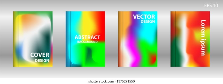Gradient mesh abstract background. Blurred bright colors mesh background. Trendy creative vector. Intense blank Holographic spectrum gradient for cover - Vector 