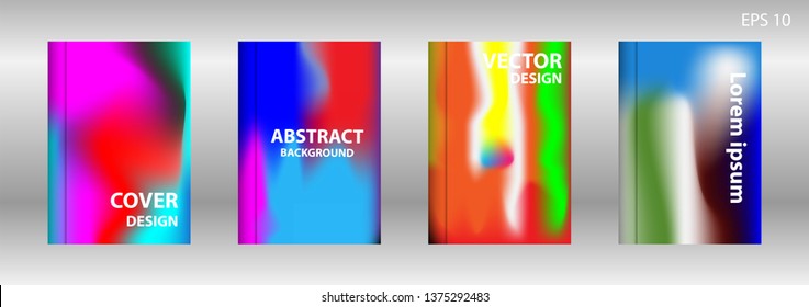 Gradient mesh abstract background. Blurred bright colors mesh background. Trendy creative vector. Intense blank Holographic spectrum gradient for cover - Vector 