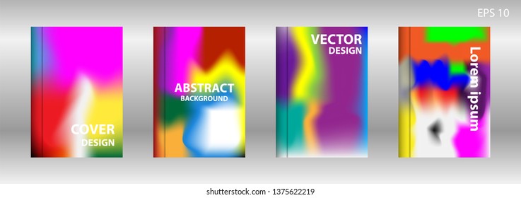Gradient mesh abstract background. Blurred bright colors mesh background. Trendy creative vector. Intense blank Holographic spectrum gradient for cover - Vector 
