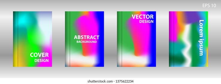 Gradient mesh abstract background. Blurred bright colors mesh background. Trendy creative vector. Intense blank Holographic spectrum gradient for cover - Vector 
