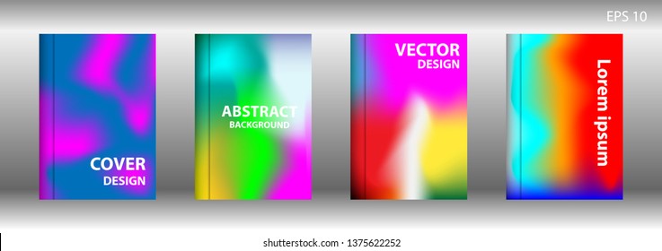 Gradient mesh abstract background. Blurred bright colors mesh background. Trendy creative vector. Intense blank Holographic spectrum gradient for cover - Vector 