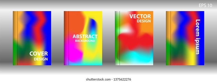 Gradient mesh abstract background. Blurred bright colors mesh background. Trendy creative vector. Intense blank Holographic spectrum gradient for cover - Vector 