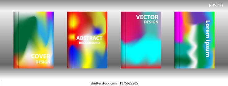 Gradient mesh abstract background. Blurred bright colors mesh background. Trendy creative vector. Intense blank Holographic spectrum gradient for cover - Vector 