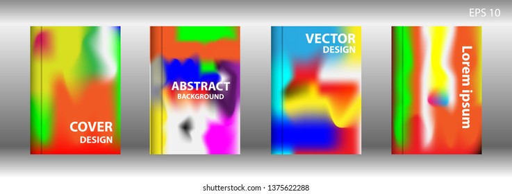 Gradient mesh abstract background. Blurred bright colors mesh background. Trendy creative vector. Intense blank Holographic spectrum gradient for cover - Vector 