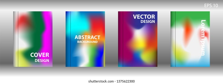 Gradient mesh abstract background. Blurred bright colors mesh background. Trendy creative vector. Intense blank Holographic spectrum gradient for cover - Vector 
