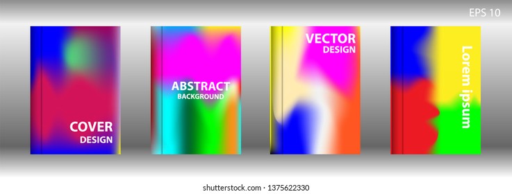 Gradient mesh abstract background. Blurred bright colors mesh background. Trendy creative vector. Intense blank Holographic spectrum gradient for cover - Vector 