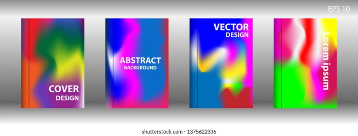 Gradient mesh abstract background. Blurred bright colors mesh background. Trendy creative vector. Intense blank Holographic spectrum gradient for cover - Vector 