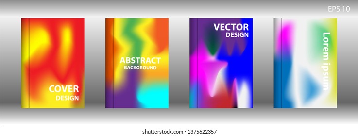Gradient mesh abstract background. Blurred bright colors mesh background. Trendy creative vector. Intense blank Holographic spectrum gradient for cover - Vector 