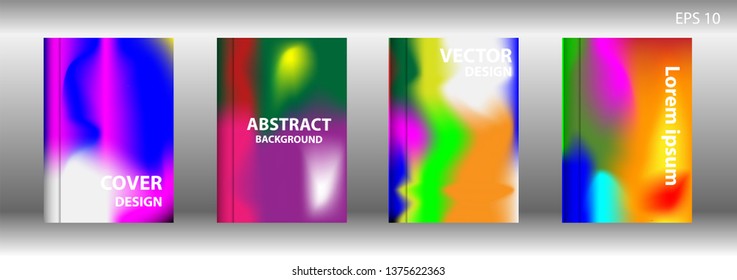 Gradient mesh abstract background. Blurred bright colors mesh background. Trendy creative vector. Intense blank Holographic spectrum gradient for cover - Vector 