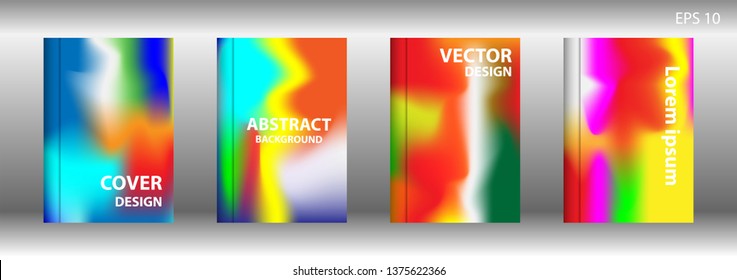 Gradient mesh abstract background. Blurred bright colors mesh background. Trendy creative vector. Intense blank Holographic spectrum gradient for cover - Vector 